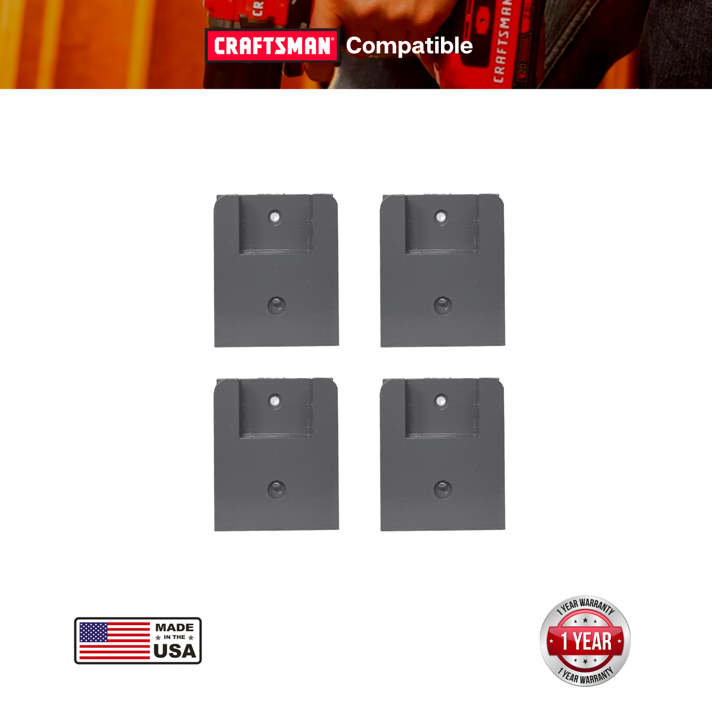 Craftsman V20 Tool Mount | Tool Holder (4 Pack)