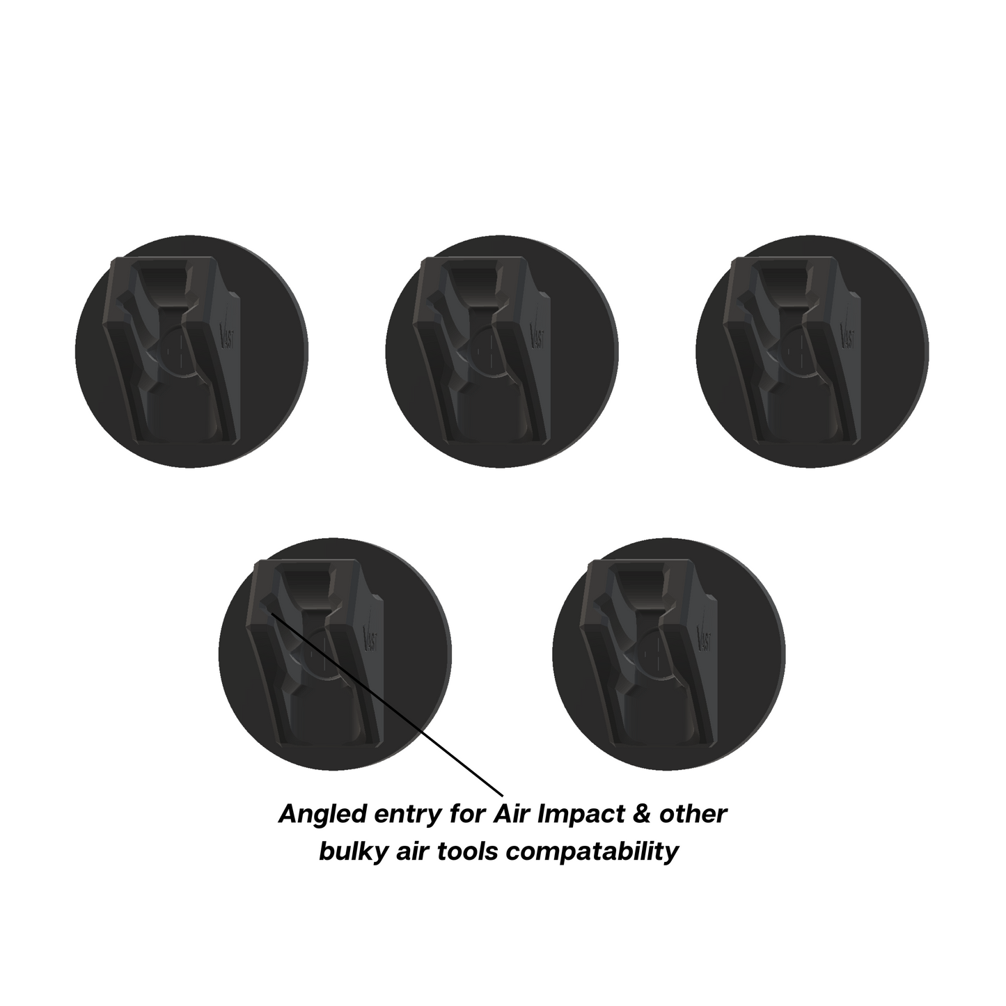 Magnetic Pneumatic Air Tool Holders (5 Pack)
