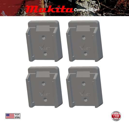Makita 18V Lockable Battery Mount - Black (4 Pack)