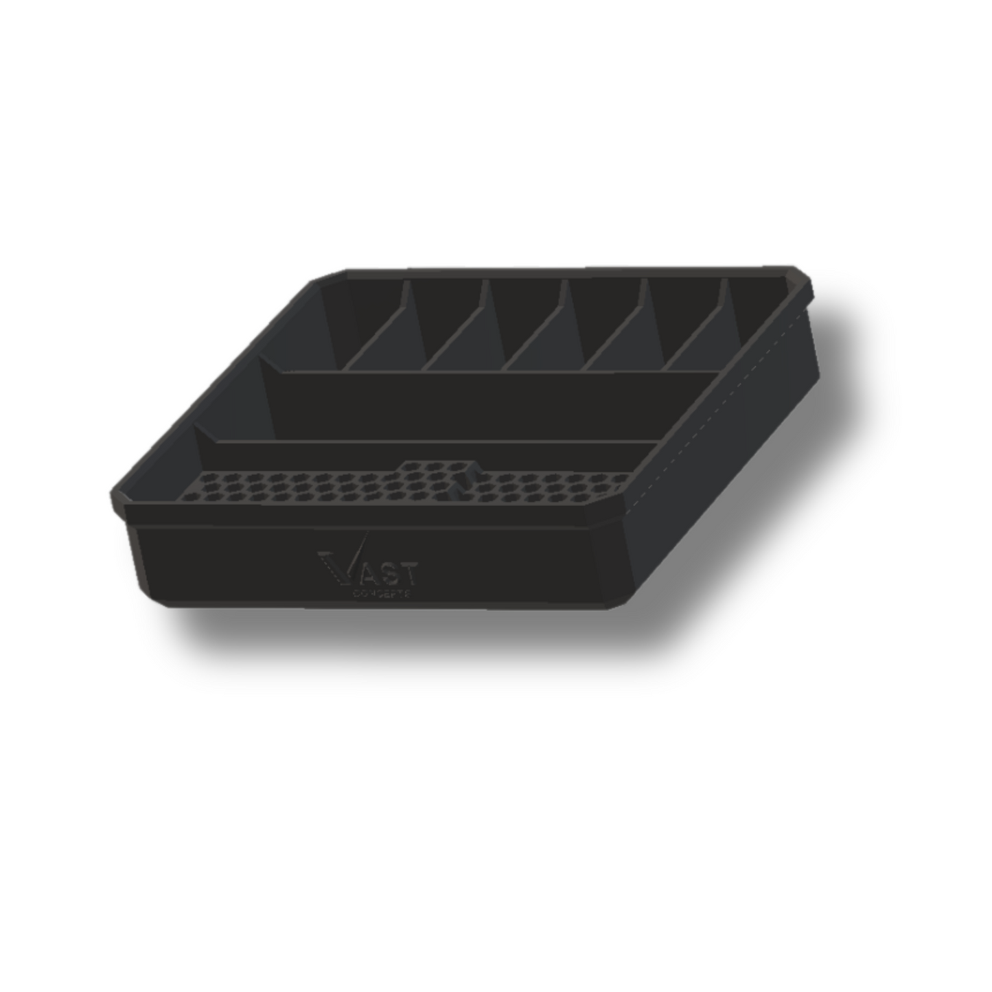 Milwaukee PACKOUT Slim Large 162 Bit & Small Parts Storage Bin - Black