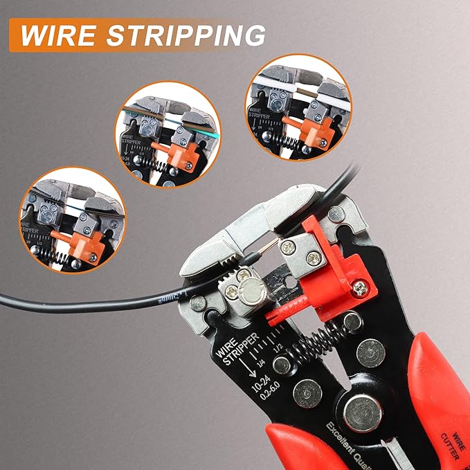 Heavy Duty Self-Adjusting Wire Stripper and Cutter | Automatic Wire Stripper | Wire Quick-Stripper