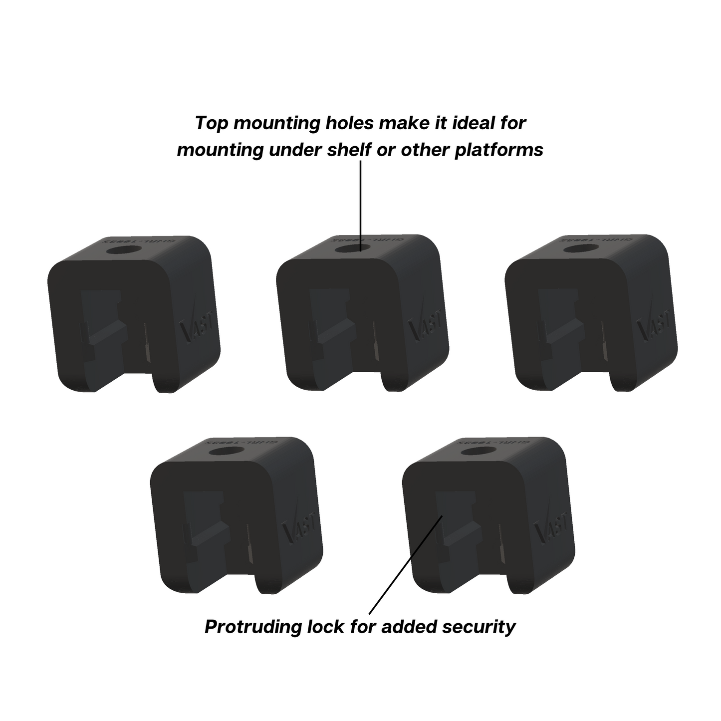 Magnetic Pneumatic Air Tool Holders Shelf Style (5 Pack)