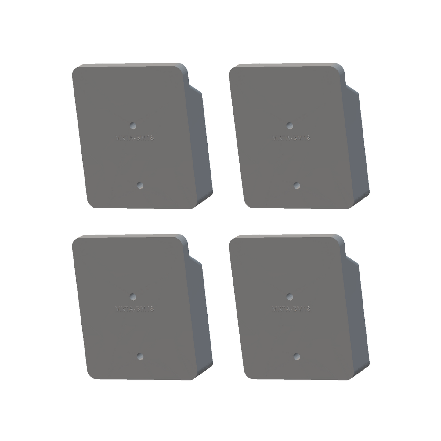 Makita 18V Lockable Battery Mount - Black (4 Pack)