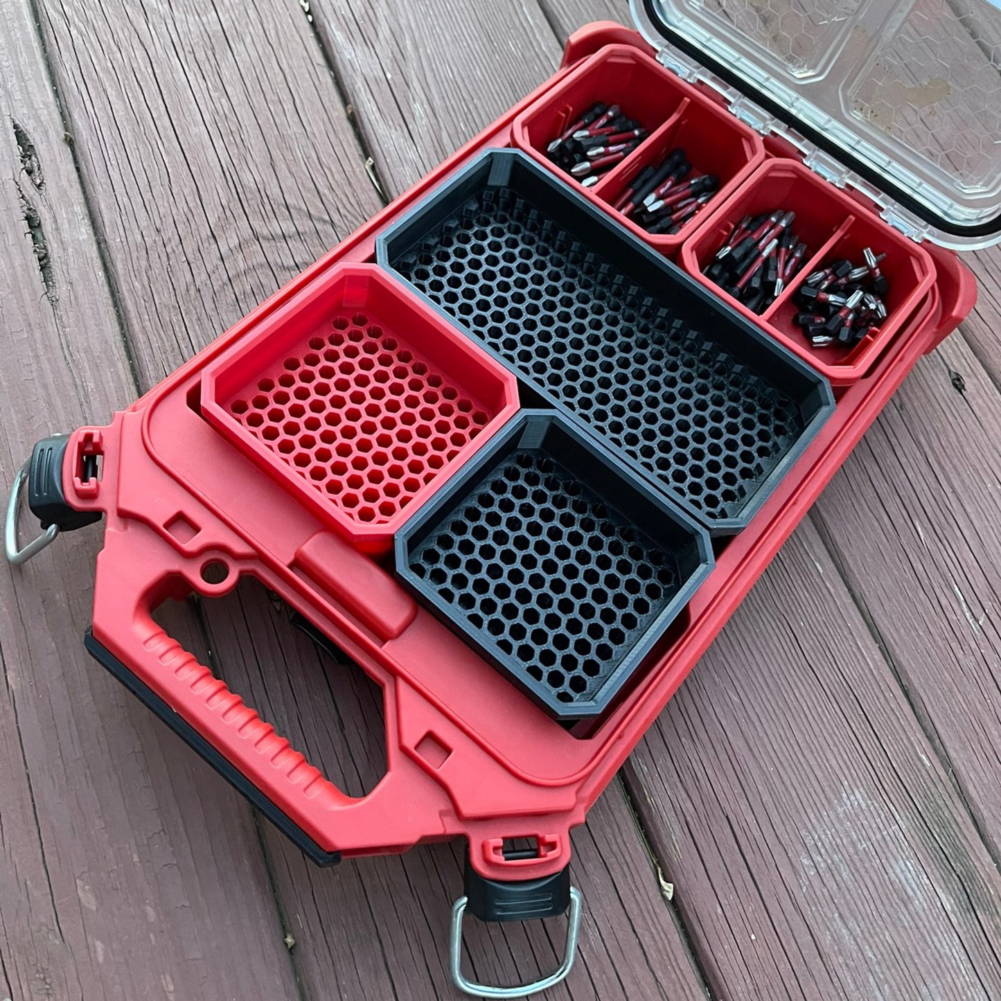 Milwaukee PACKOUT Slim Square 104 Bit Storage Bin