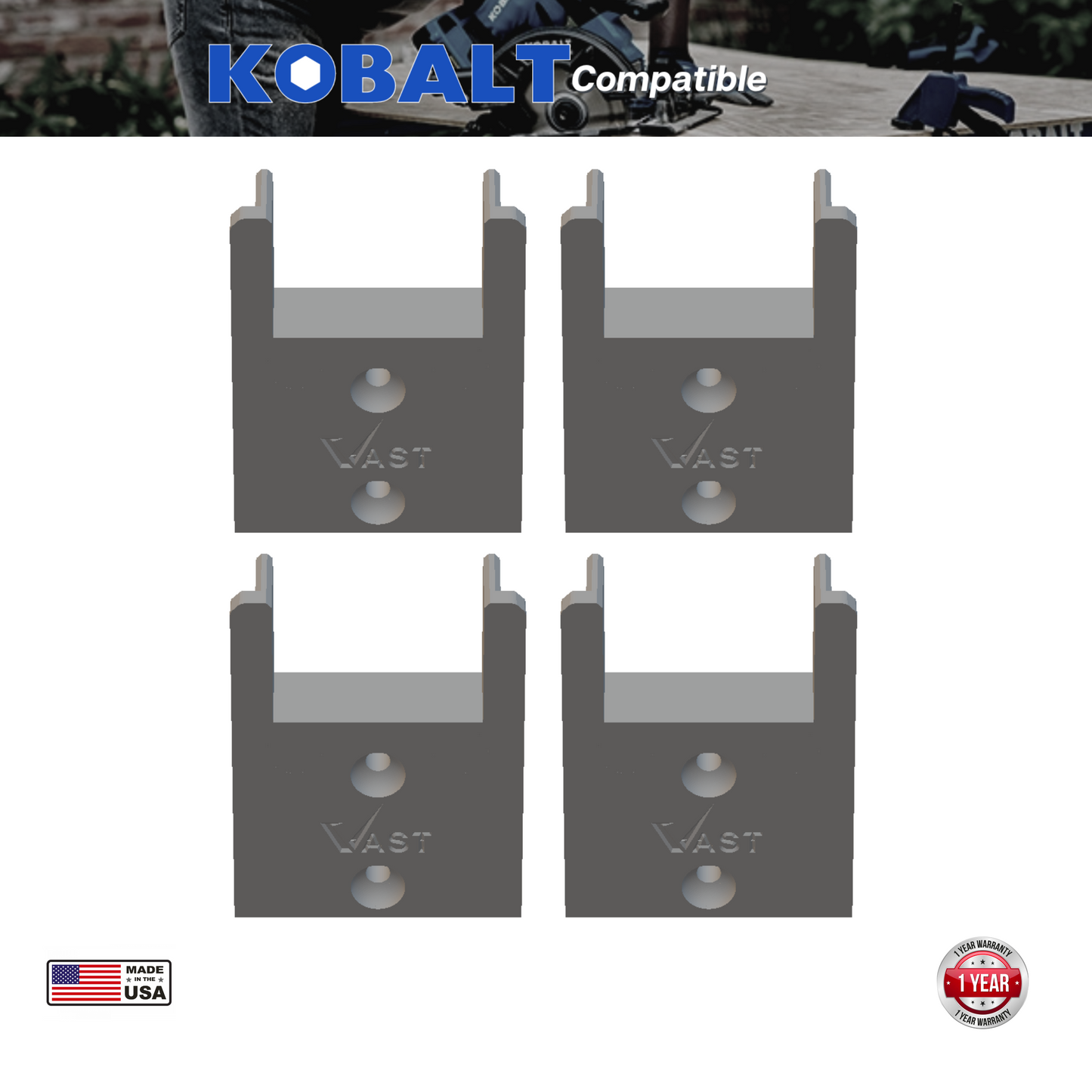 Kobalt 24V Tool Mount | Tool Holder (4 Pack)