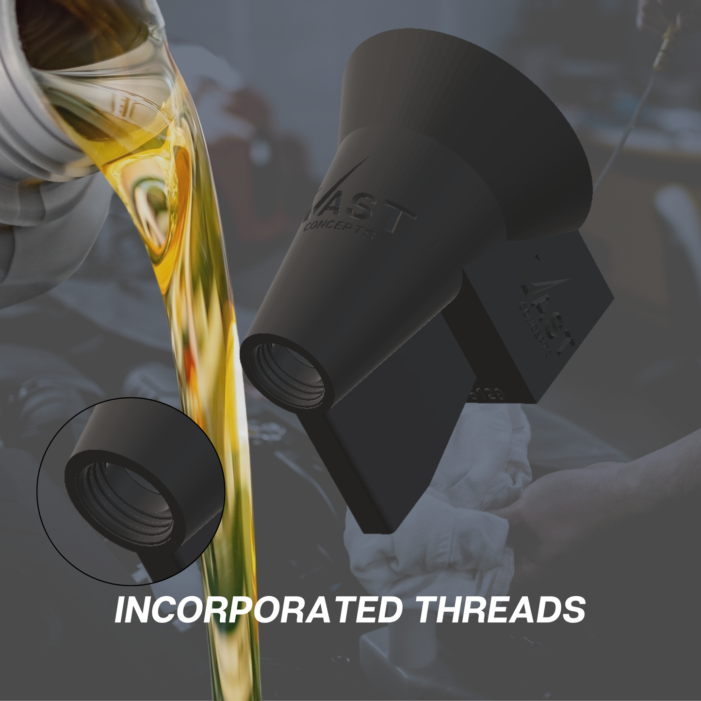 Universal Draining Fluid Funnel Holder