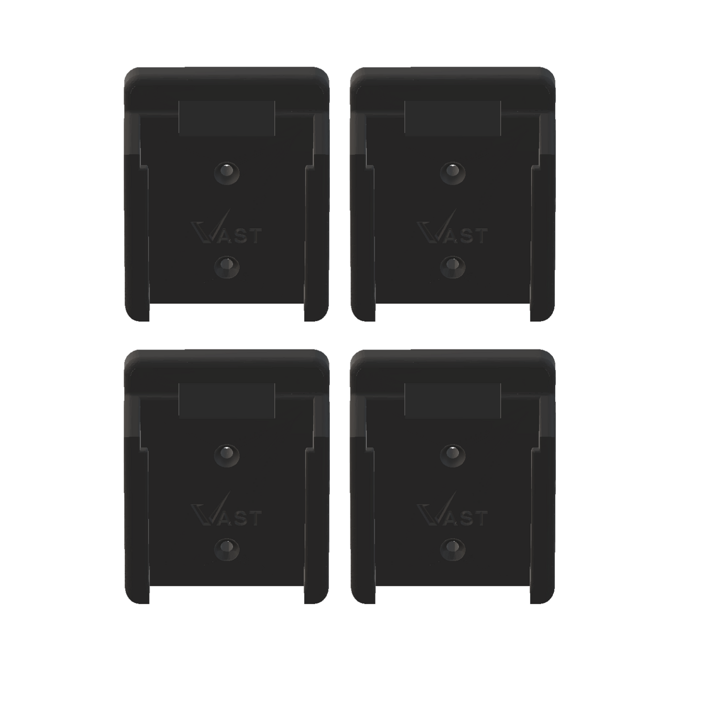 Makita 18V Lockable Battery Mount - Black (4 Pack)