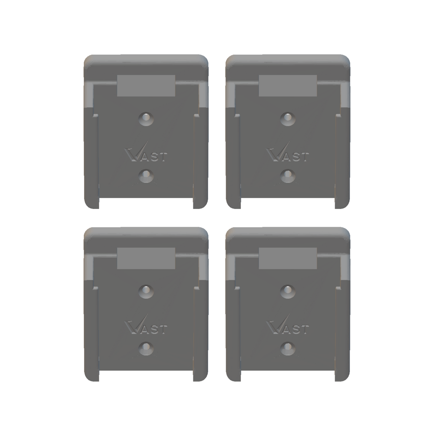 Makita 18V Lockable Battery Mount - Black (4 Pack)