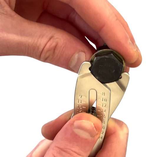 Bolt Head Gauge Sizer Keychain