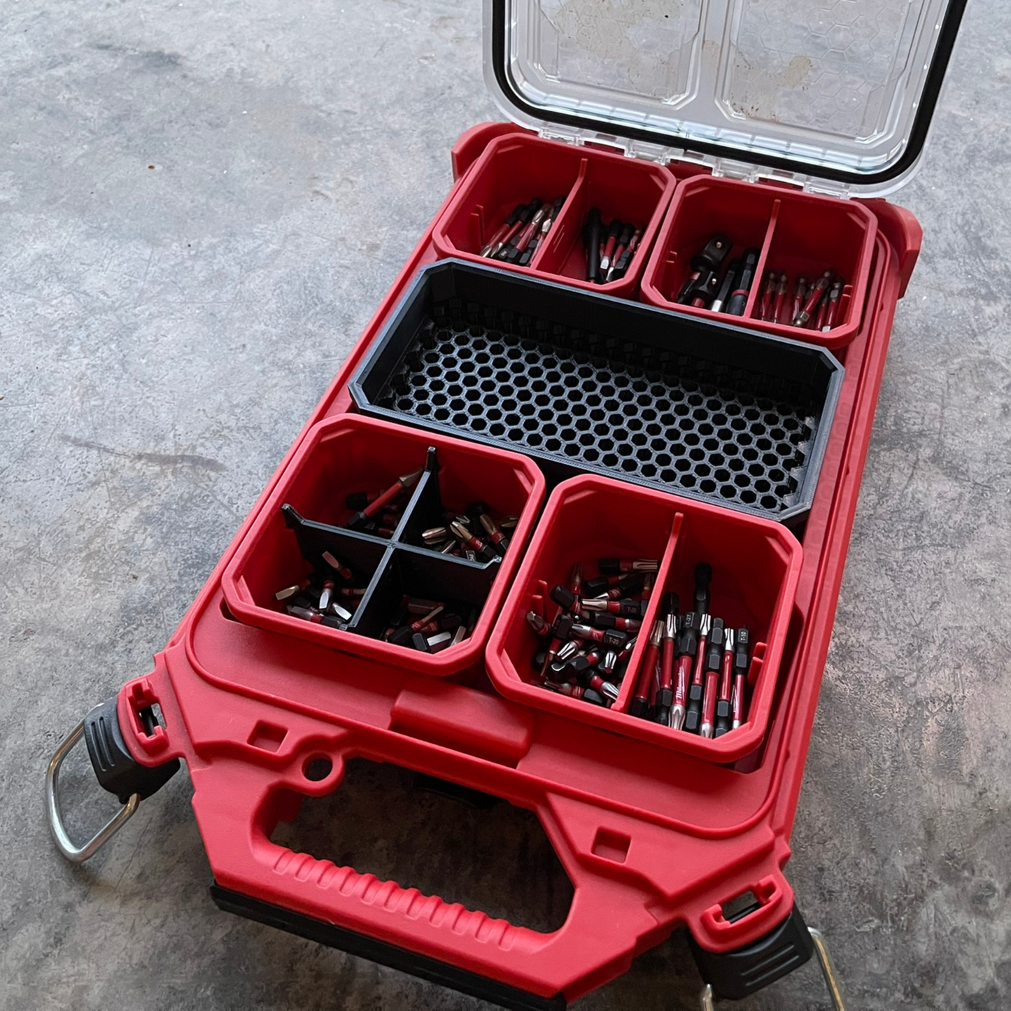 Milwaukee PACKOUT Slim Long 225 Bit Storage Bin