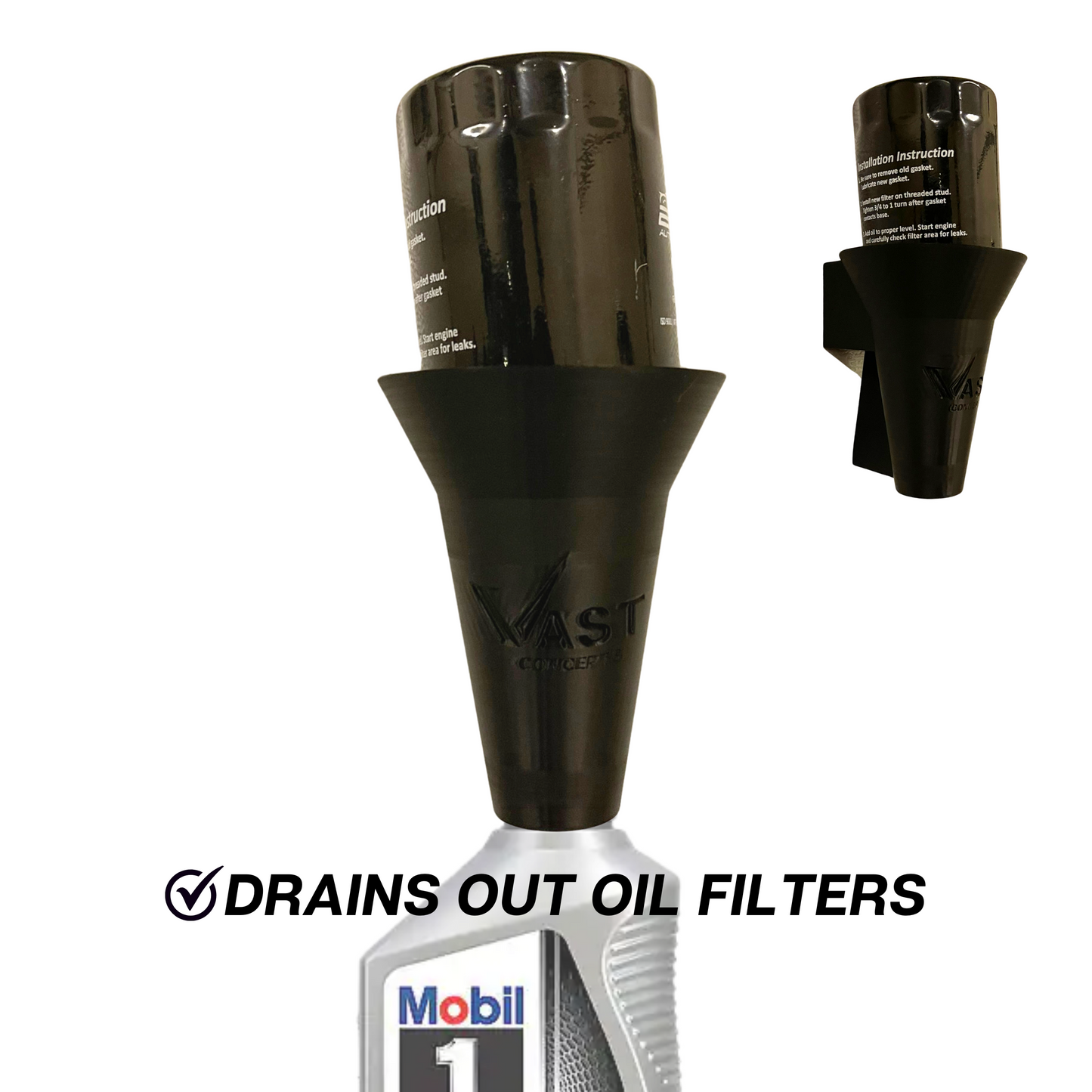 Universal Draining Fluid Funnel Holder