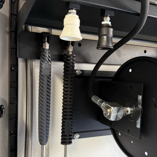 Magnetic Pressure Washer Wand & Lance Holder Kit | Under-Shelf & Wall Mounted