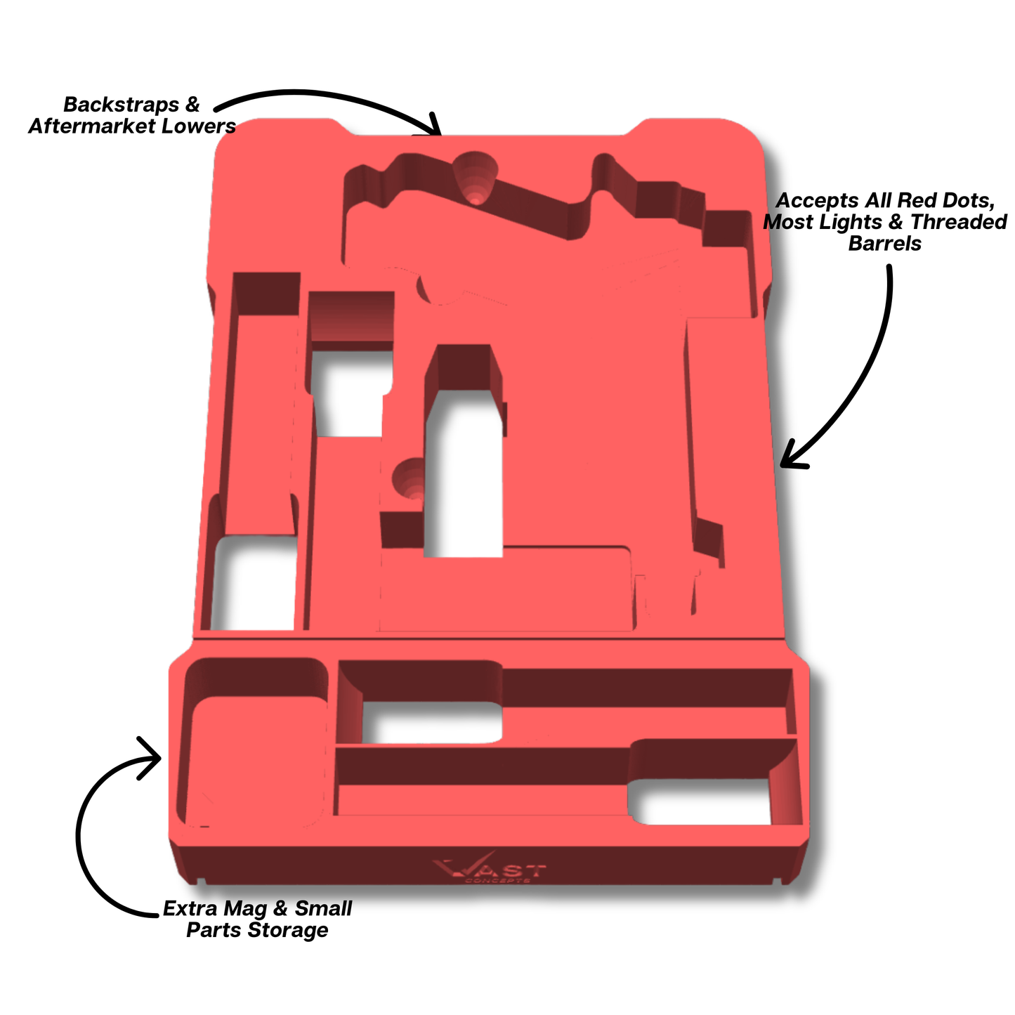 Glock Ranger Pro Insert for Milwaukee PACKOUT Low-Profile Compact Organizer