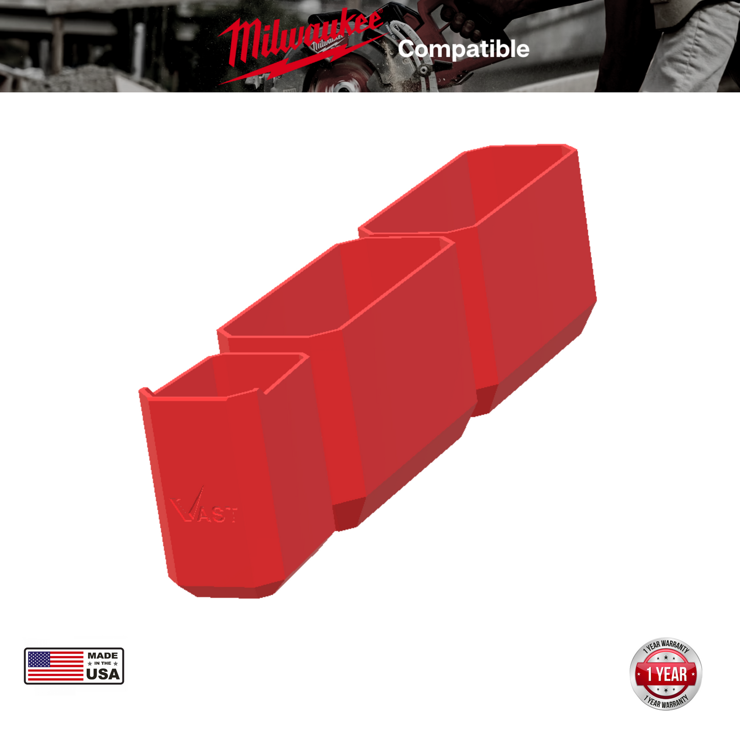 Milwaukee PACKOUT 11 Compartment Middle Bin Kit - 3 Bin