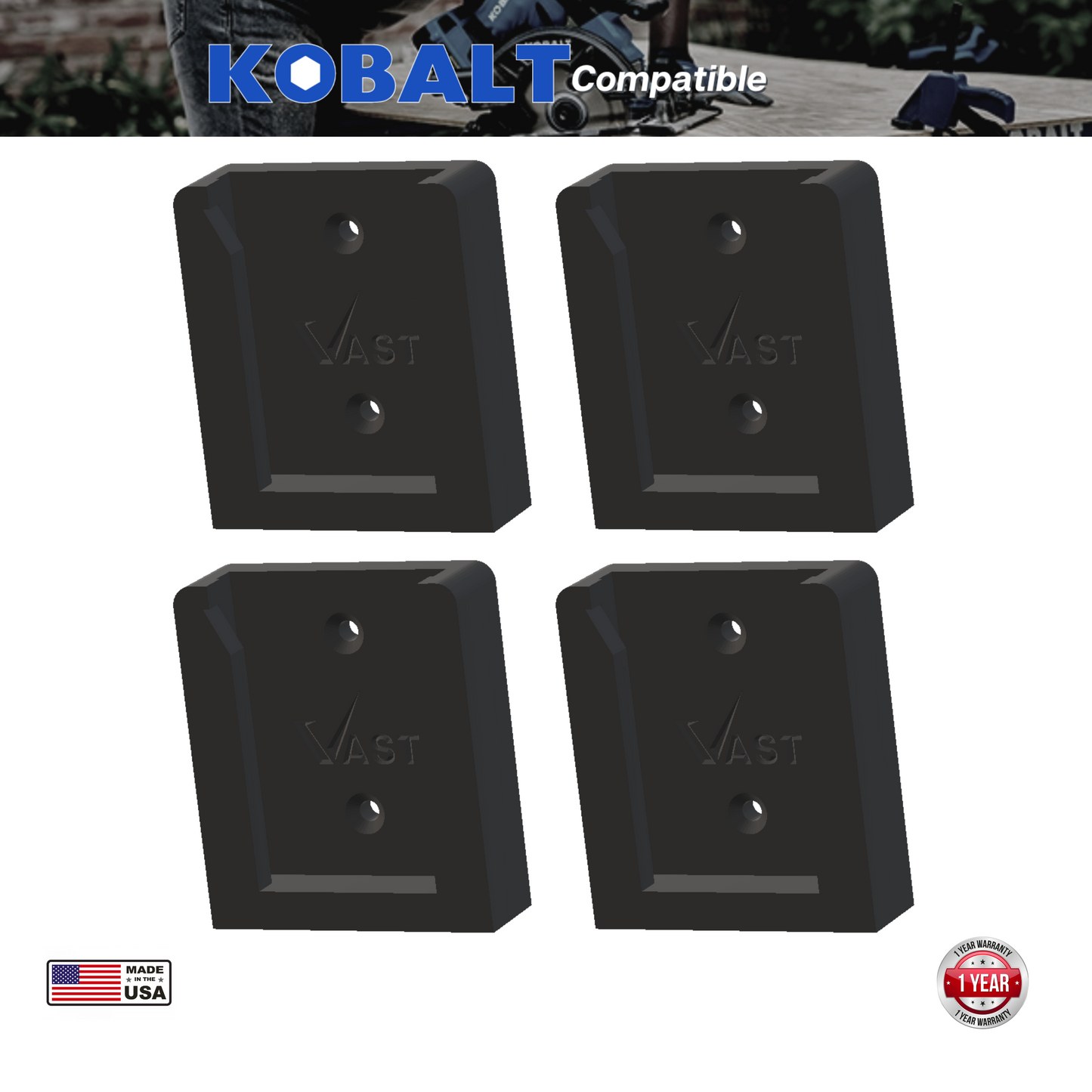 Kobalt 24V Battery Mount | Battery Holder (4 Pack)