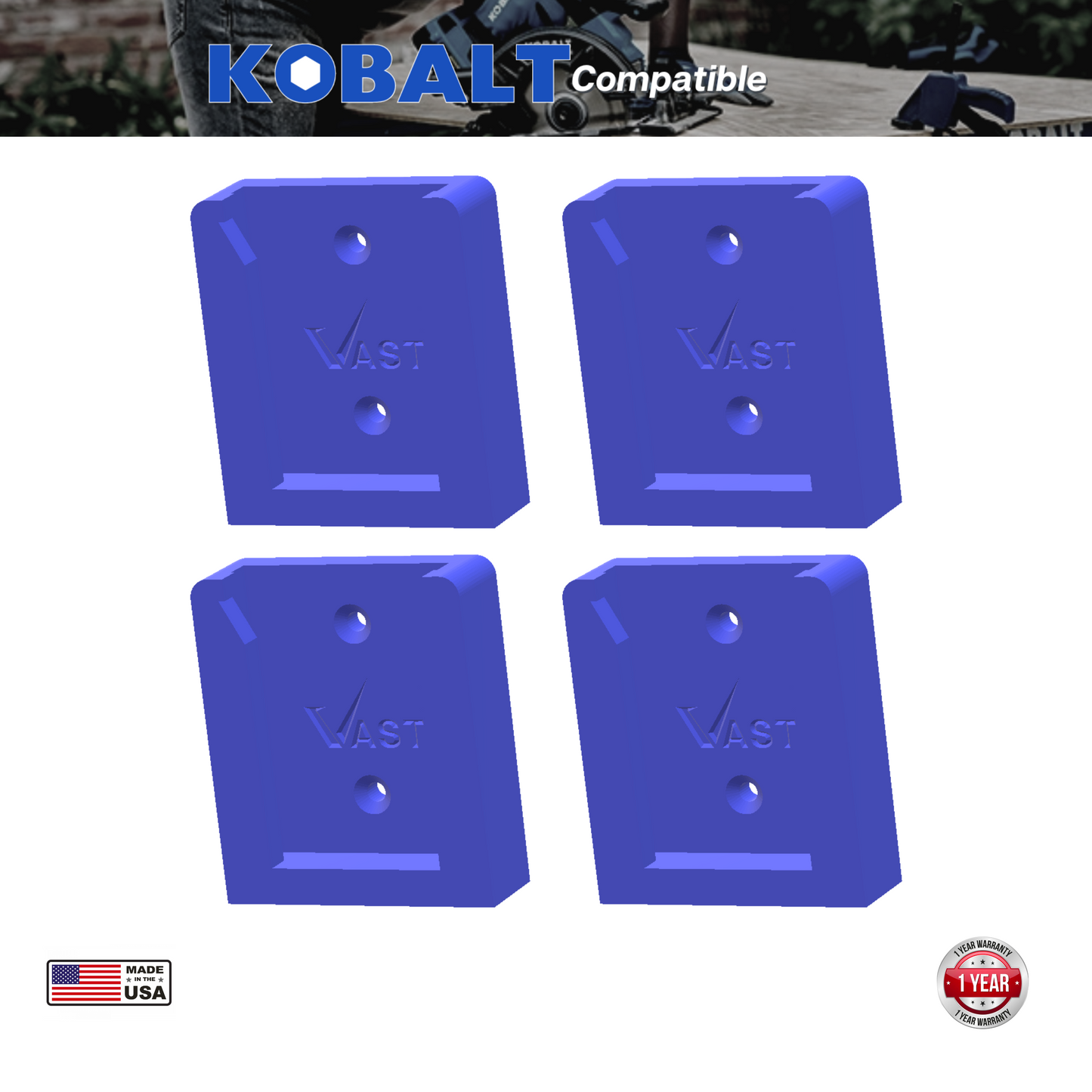 Kobalt 24V Battery Mount | Battery Holder (4 Pack)