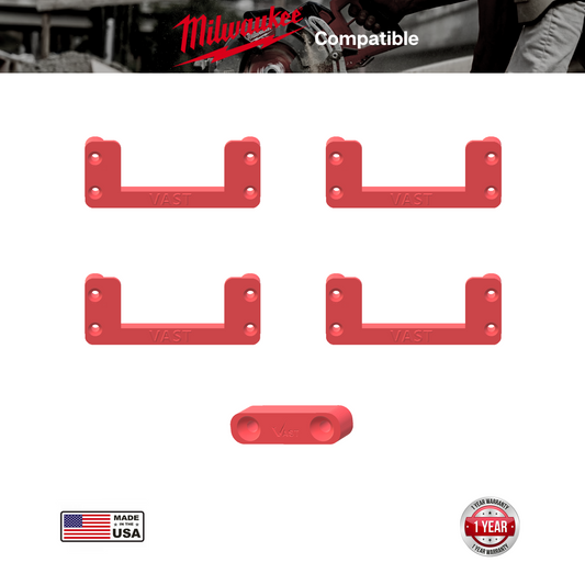 Milwaukee Packout Female Mount | Cleat w/ Locking Block (4 Pack)