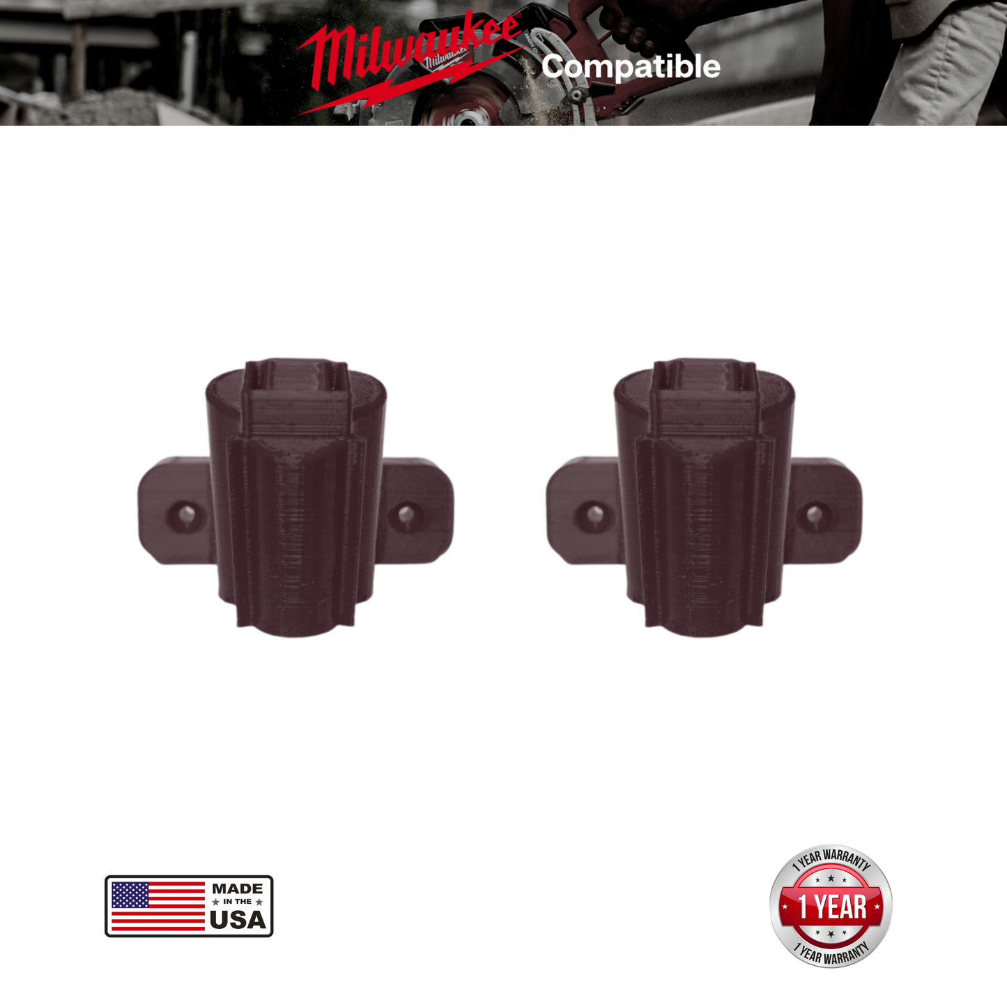 Milwaukee Angled M12 Tool Mount (2 Pack)