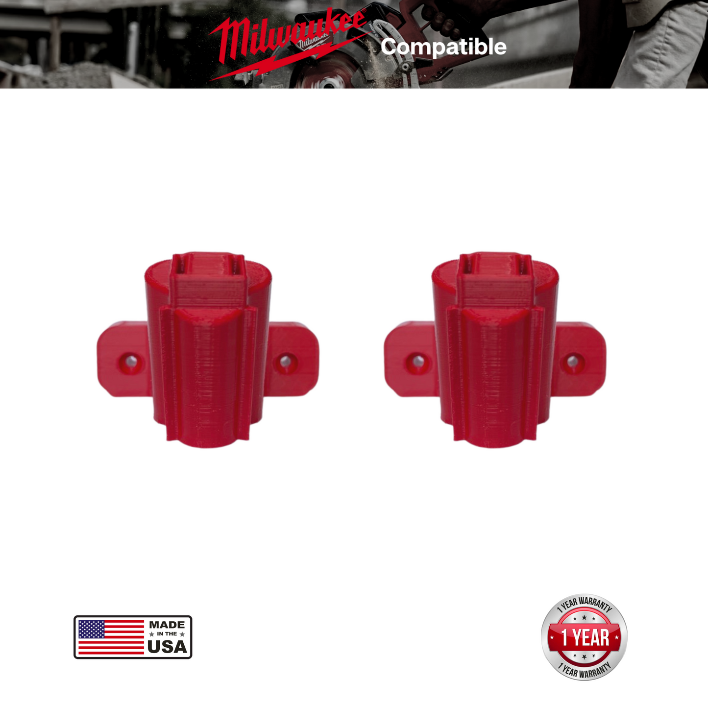 Milwaukee Angled M12 Tool Mount (2 Pack)