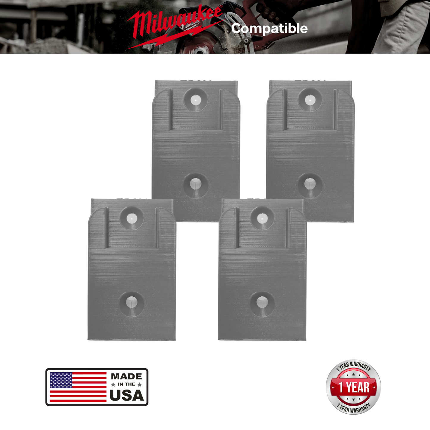 Milwaukee M18 Tool Mount | Tool Holder (4 Pack)