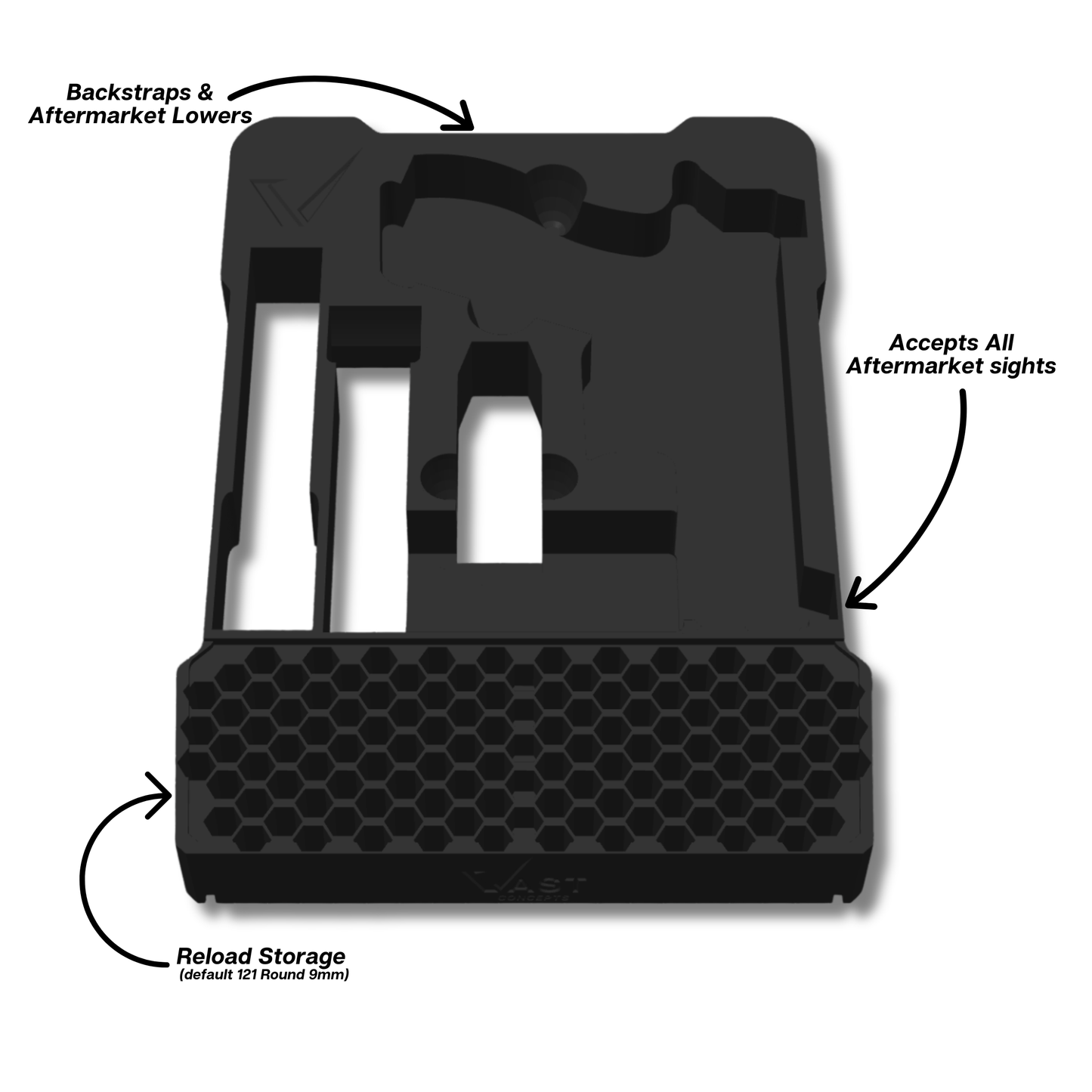 Glock Ranger Pro Insert for Milwaukee PACKOUT Low-Profile Compact Organizer