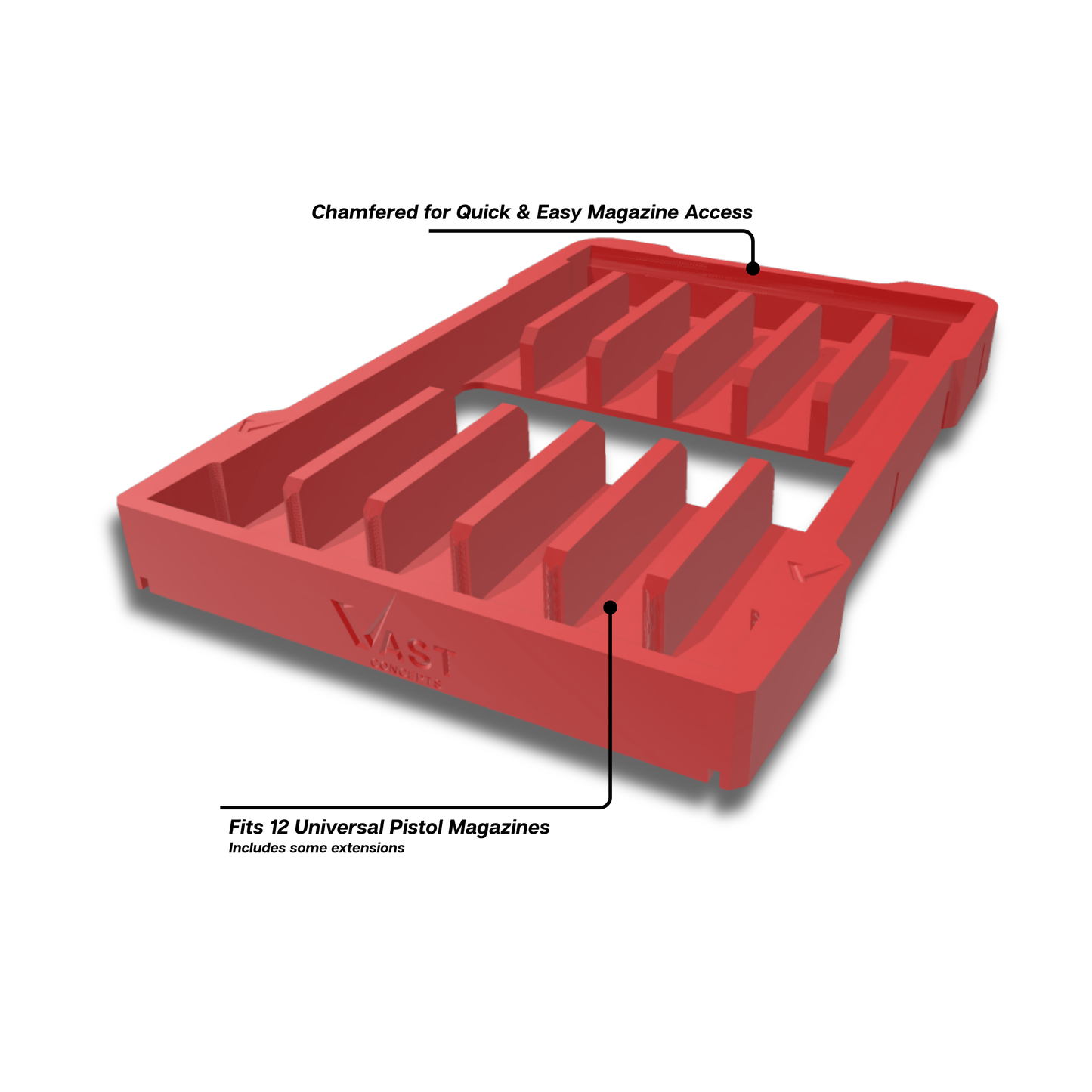 RANGER PRO Handgun Magazine Insert for Milwaukee PACKOUT Compact Organizer