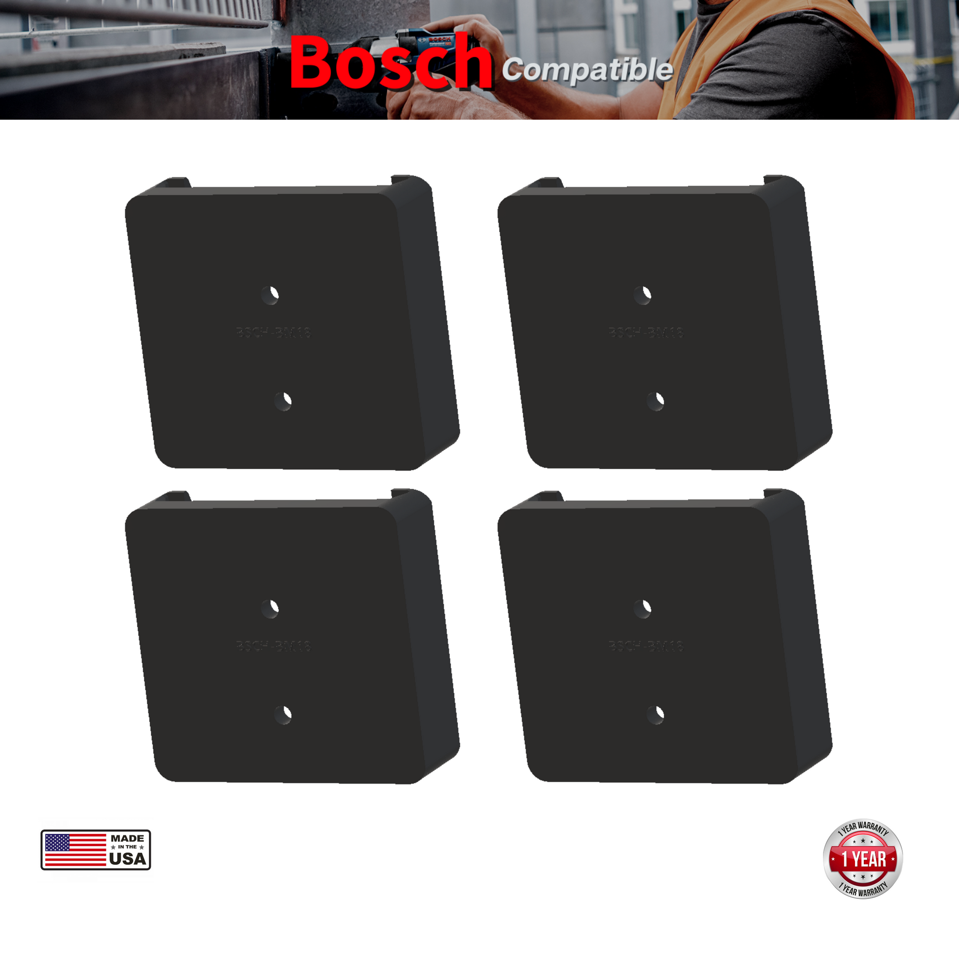 Black Bosch battery mount