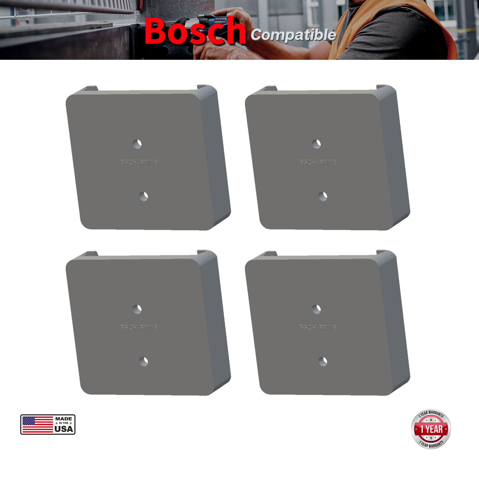 Gray Bosch battery mount