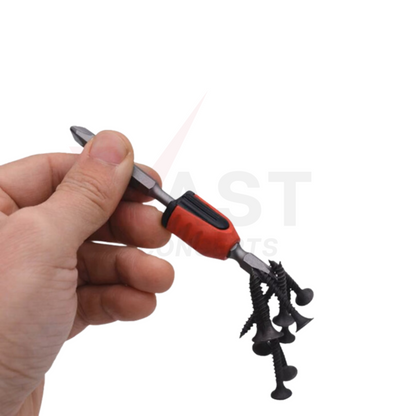 Bit Magnetizer / Demagnetizer for Screw Drivers and Impacts | Magnetic Driver Bit Holder - Red