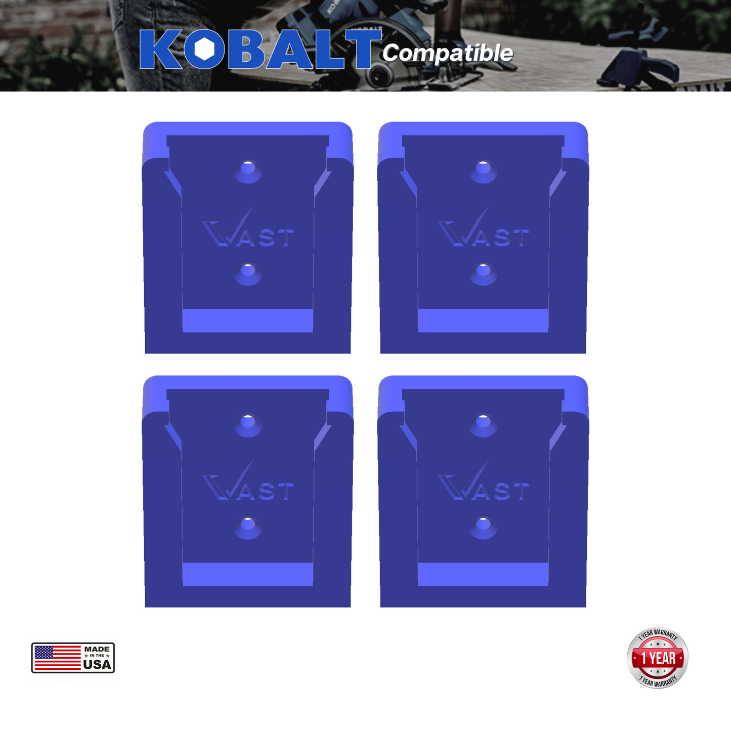 Kobalt 24V Battery Mount | Battery Holder (4 Pack)