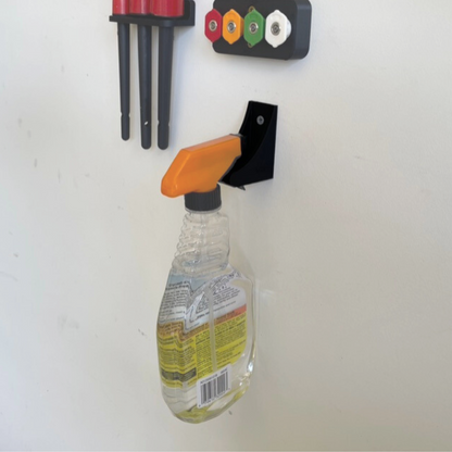 Plastic Spray Bottle Hanger Holder | Spray Bottle Mount - Single & Triple