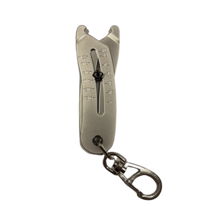 Bolt Head Gauge Sizer Keychain