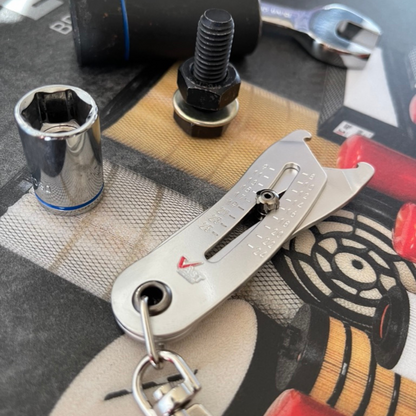 Bolt Head Gauge Sizer Keychain