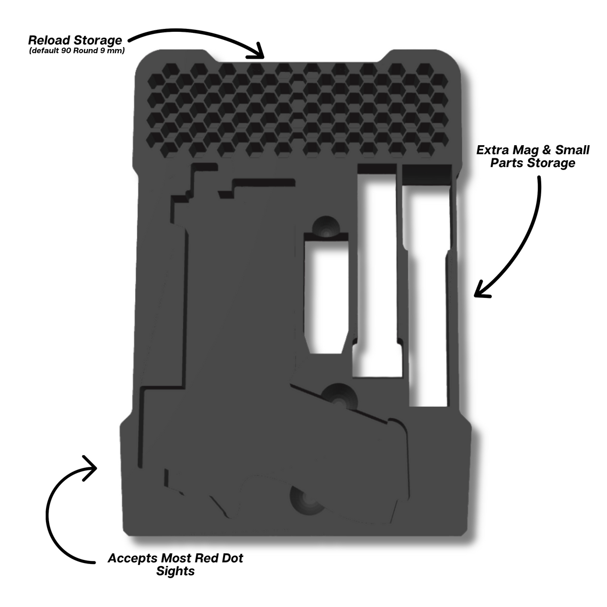 Glock Ranger Pro Insert for Milwaukee PACKOUT Low-Profile Compact Organizer