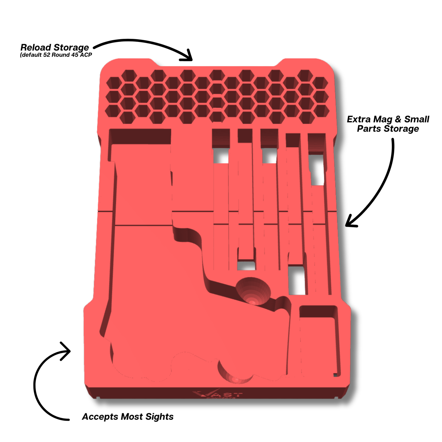 1911 Pistol Insert for Milwaukee PACKOUT Slim Organizer (48-22-8436) – Ranger Pro