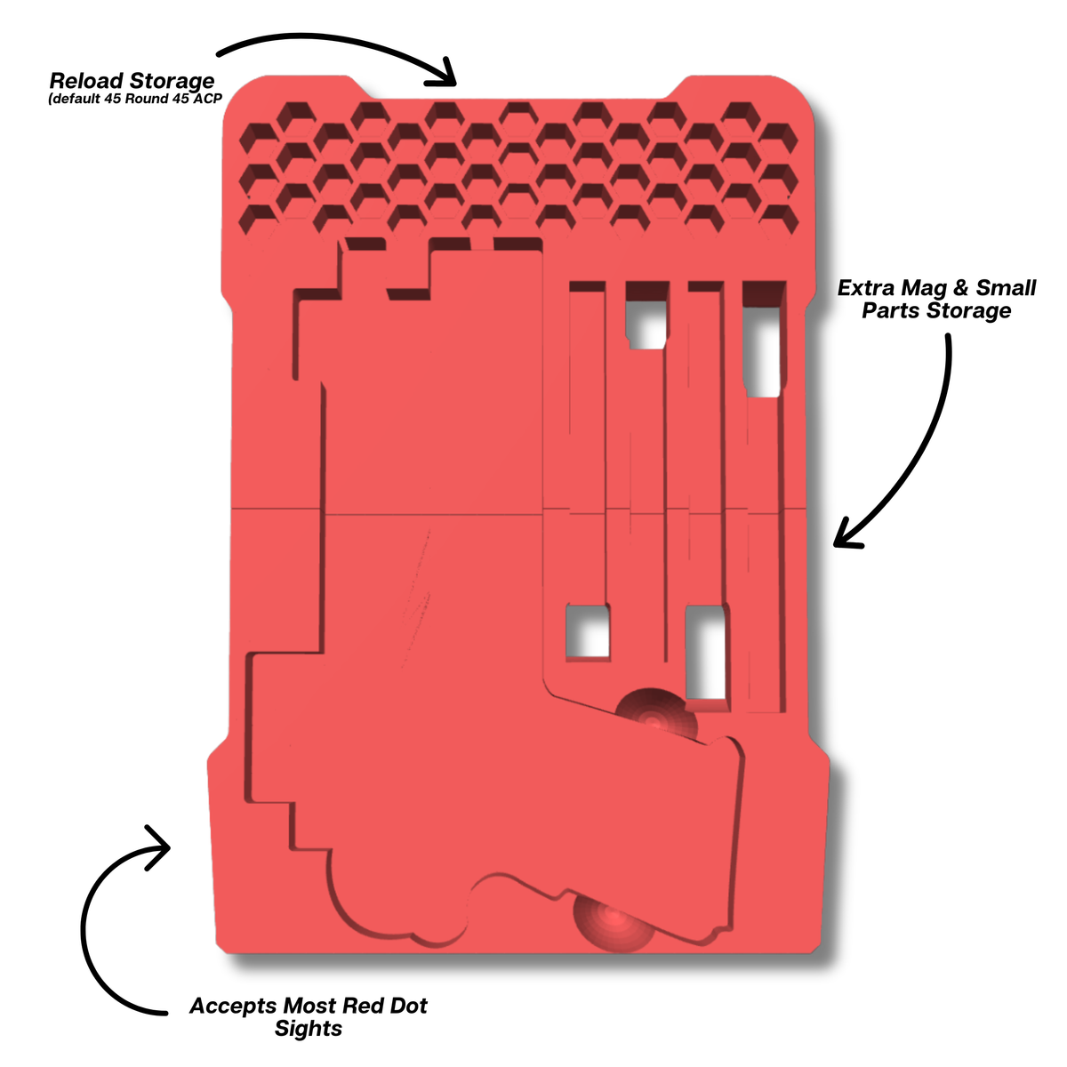 1911 Pistol Insert for Milwaukee PACKOUT Slim Organizer (48-22-8436) – Ranger Pro