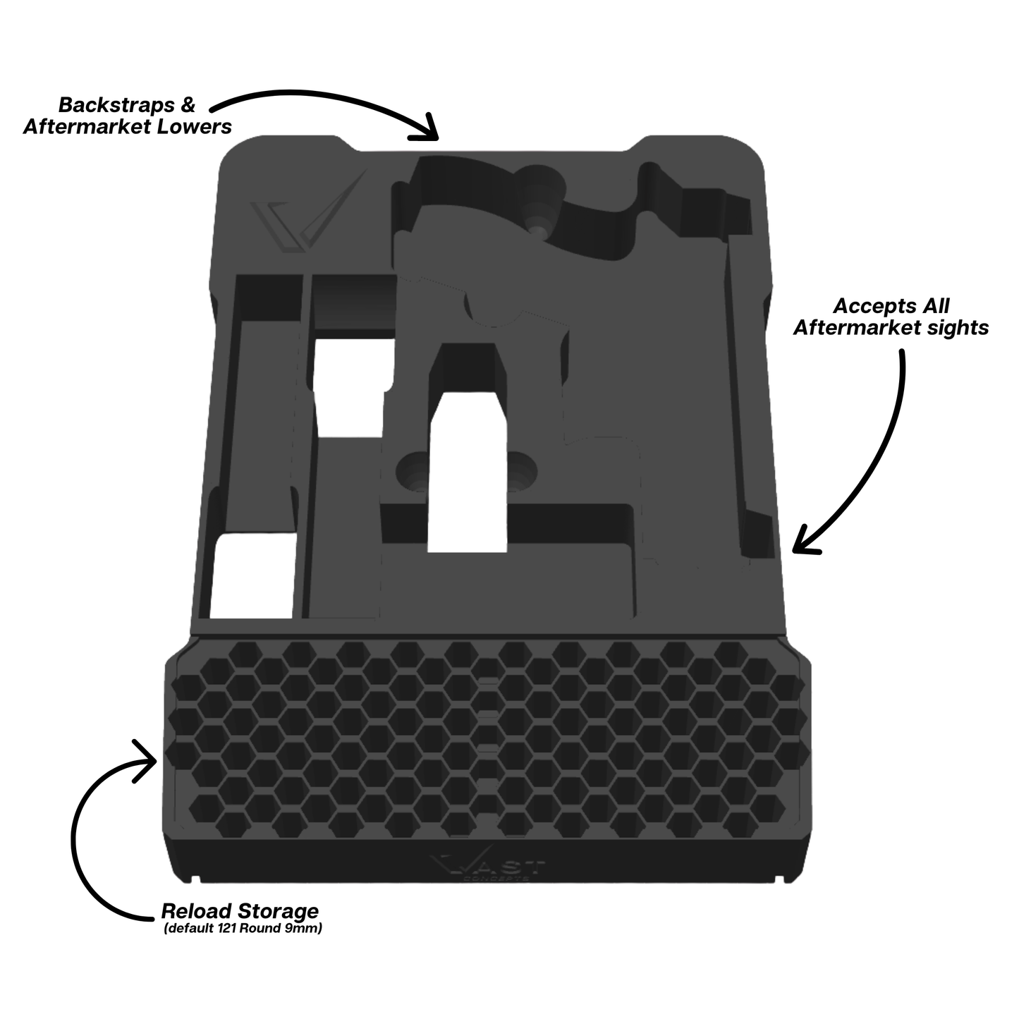 Glock Ranger Pro Insert for Milwaukee PACKOUT Low-Profile Compact Organizer