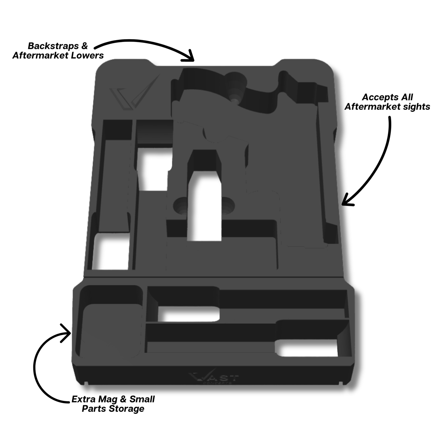 Glock Ranger Pro Insert for Milwaukee PACKOUT Low-Profile Compact Organizer
