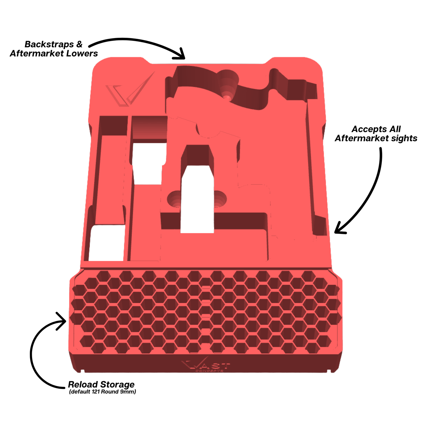 Glock Ranger Pro Insert for Milwaukee PACKOUT Low-Profile Compact Organizer