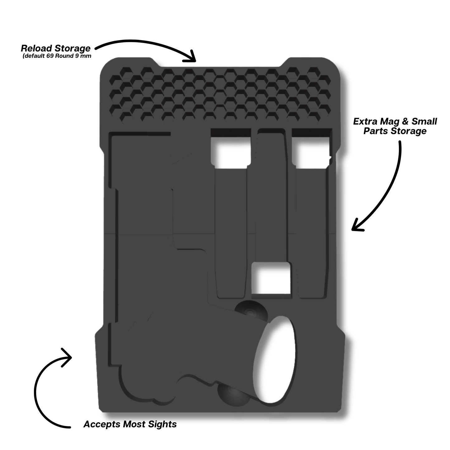 2011 Pistol Insert for Milwaukee PACKOUT Slim Organizer (48-22-8436) – Ranger Pro