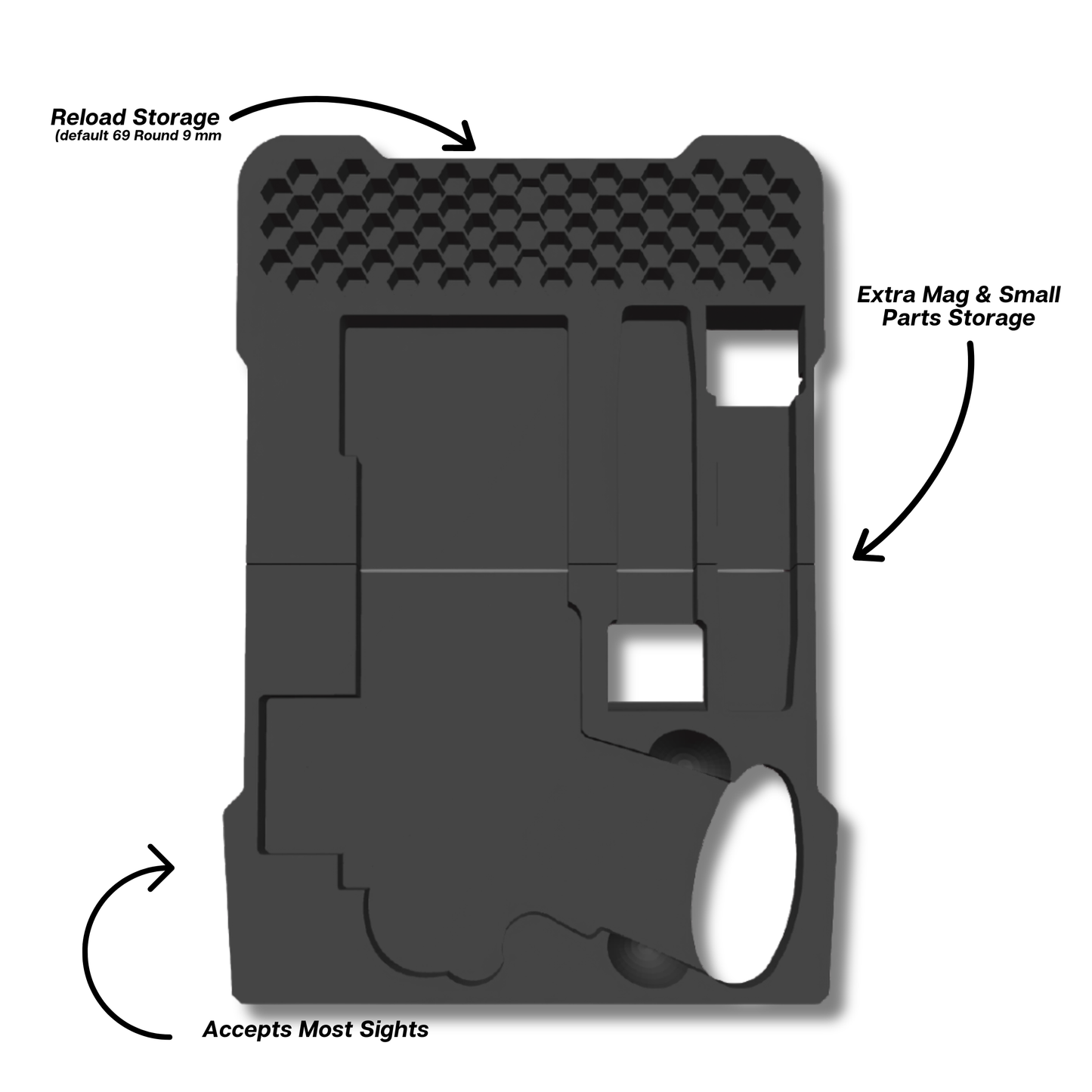 2011 Pistol Insert for Milwaukee PACKOUT Slim Organizer (48-22-8436) – Ranger Pro