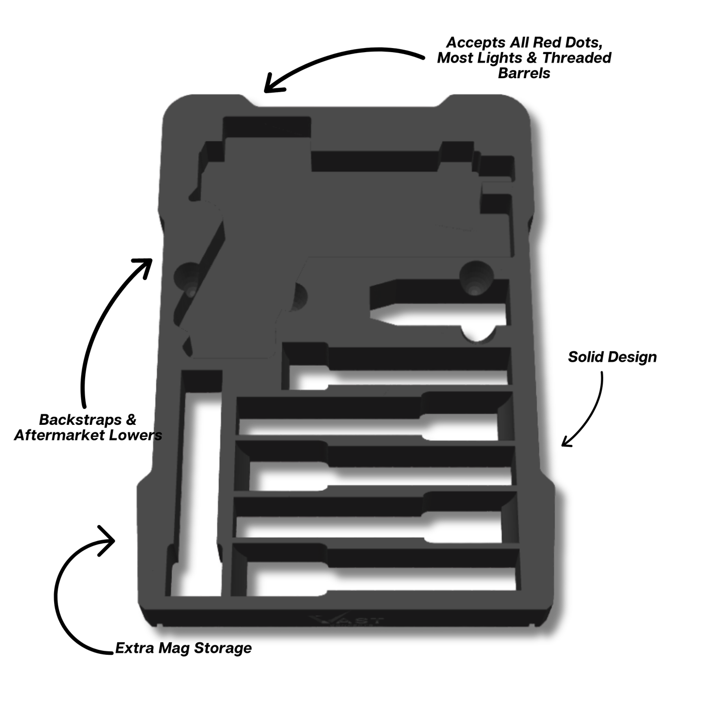 Glock Ranger Pro Insert for Milwaukee PACKOUT Low-Profile Compact Organizer