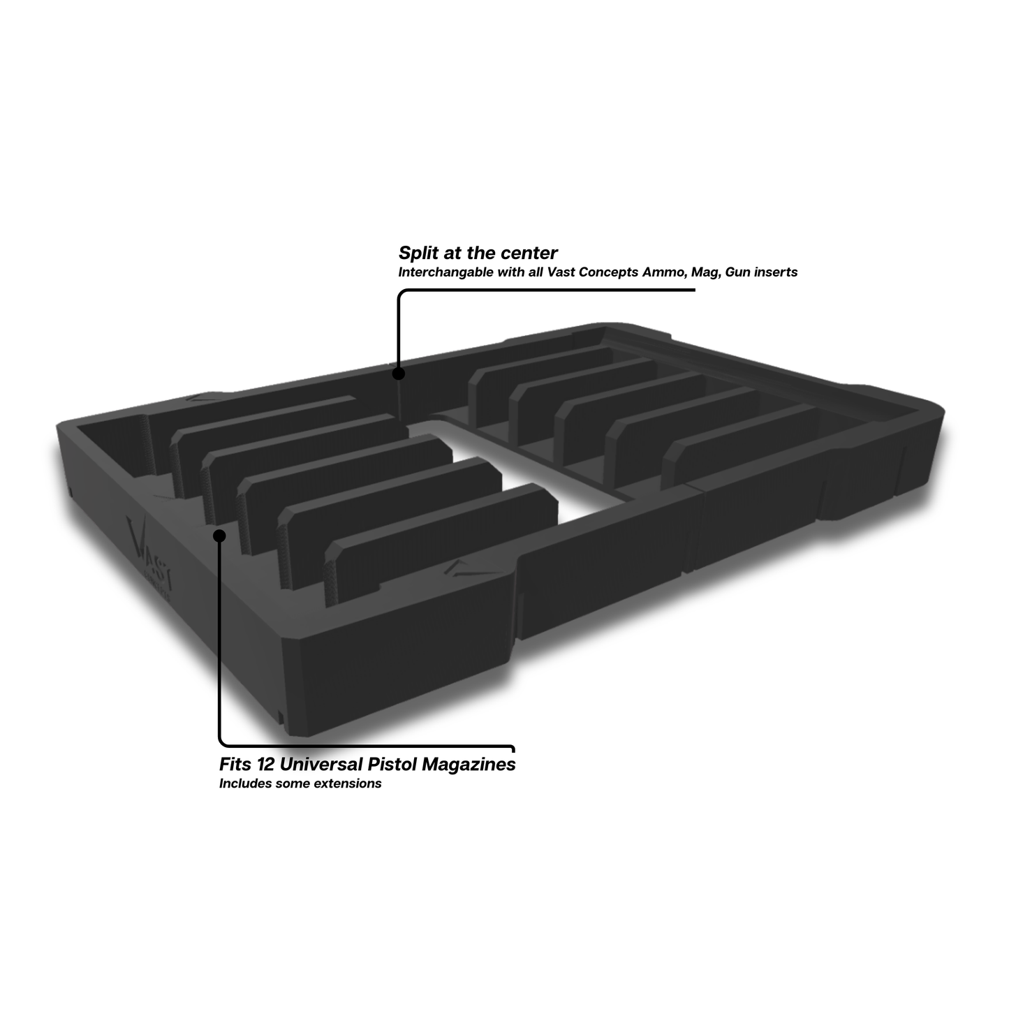 RANGER PRO Handgun Magazine Insert for Milwaukee PACKOUT Compact Organizer