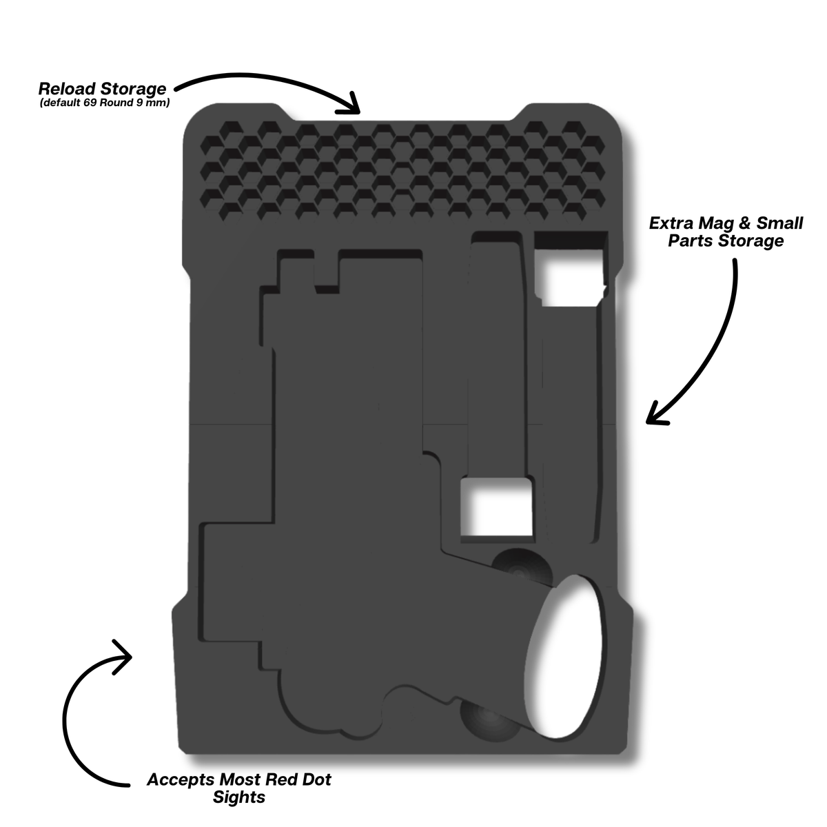 2011 Pistol Insert for Milwaukee PACKOUT Slim Organizer (48-22-8436) – Ranger Pro